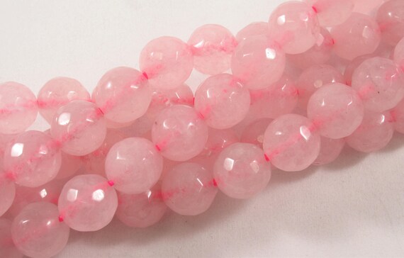 8 Mm Quartz Rose Ronde à Facettes Rose Semi Précieux Perles J15//7