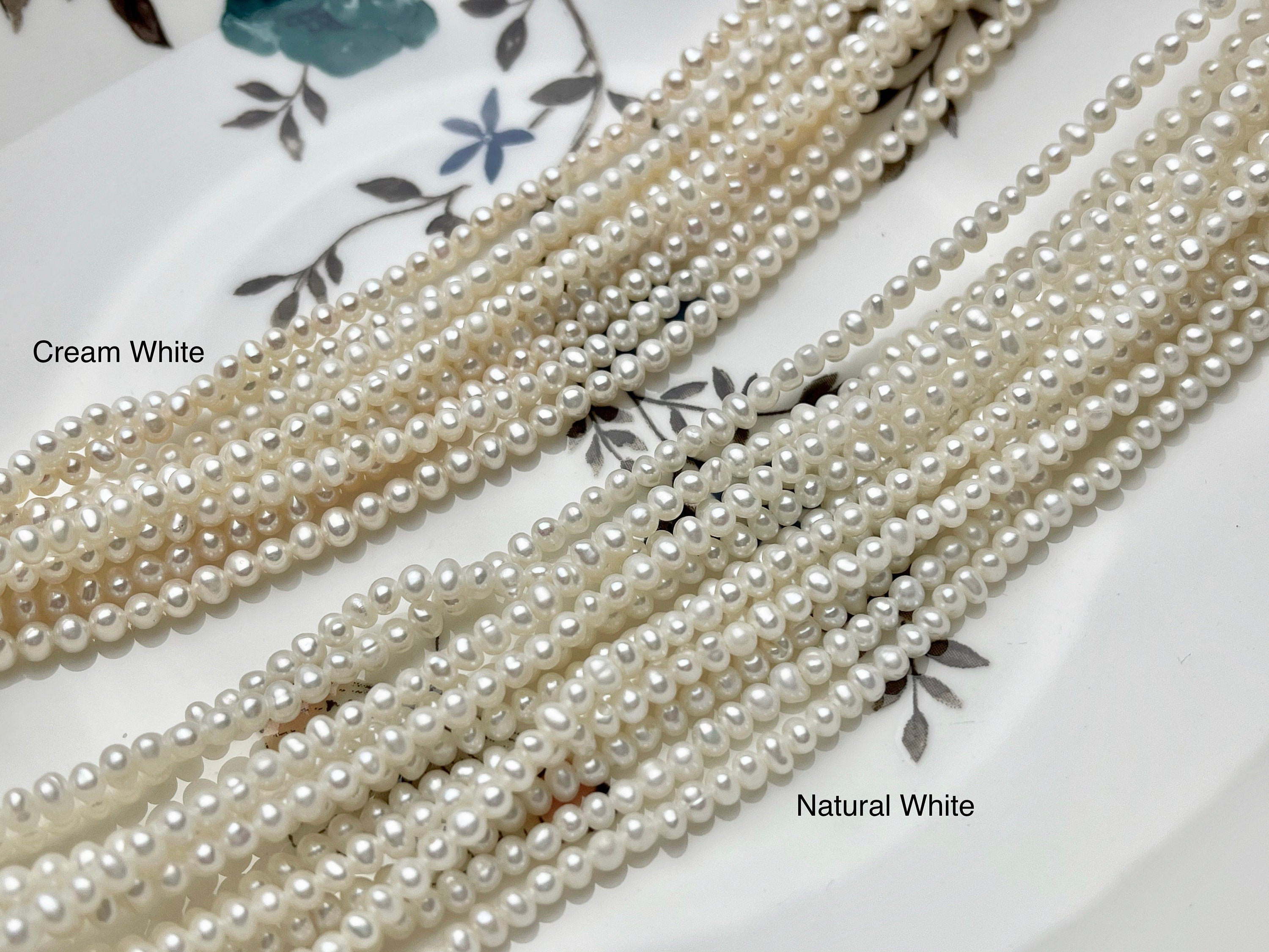 2.5-3mm Tiny Pearls, Natural Potato Freshwater Pearl Beads, Seed Pearl  Jewelry, Natural Pink Lavender Color Small Pearl Seed Beads, FS400-XS 