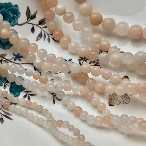 4mm 6mm 8mm 10mm 12mm Smooth Round Peach Pink Aventurine Gemstone Beads Soft Pink Aventurine Loose Beads 15.5 Inches Strand  #3233