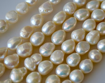 approx 10mm approx 14 strand High Quality Grade A Natural Freshwater Baroque Nugget Pearl Beads 11mm Mixed Pink White Purple