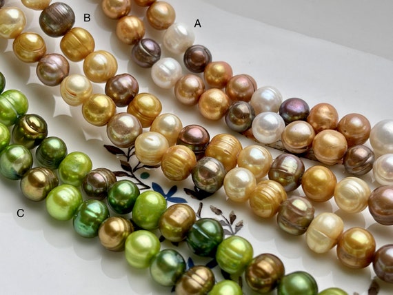 8-9 Mm Multi Color Potato Freshwater Pearl Beads, Mixed Color Potato  Pearls, Genuine Cultured Freshwater Pearl Beads 552 