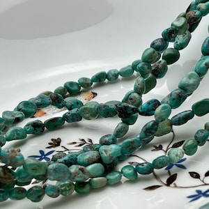 5-7x7-9 mm Natural Brown Blue Green Turquoise Gemstone Nugget Beads Irregular Nugget Beads #4105
