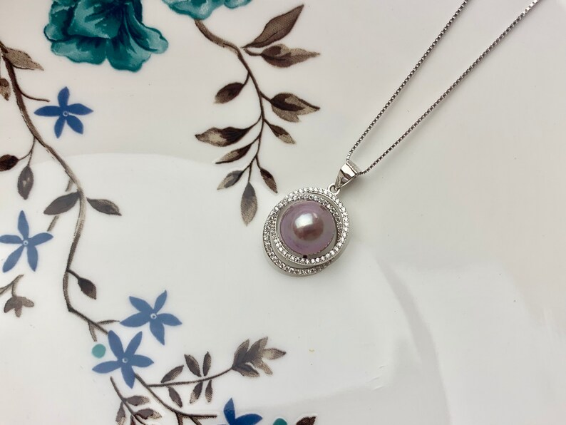 One Piece 925 Sterling SilverGold Pendant Setting Findings For Half Drilled Pearls Galaxy Design WCZ Sterling Silver Pendant #10075-A