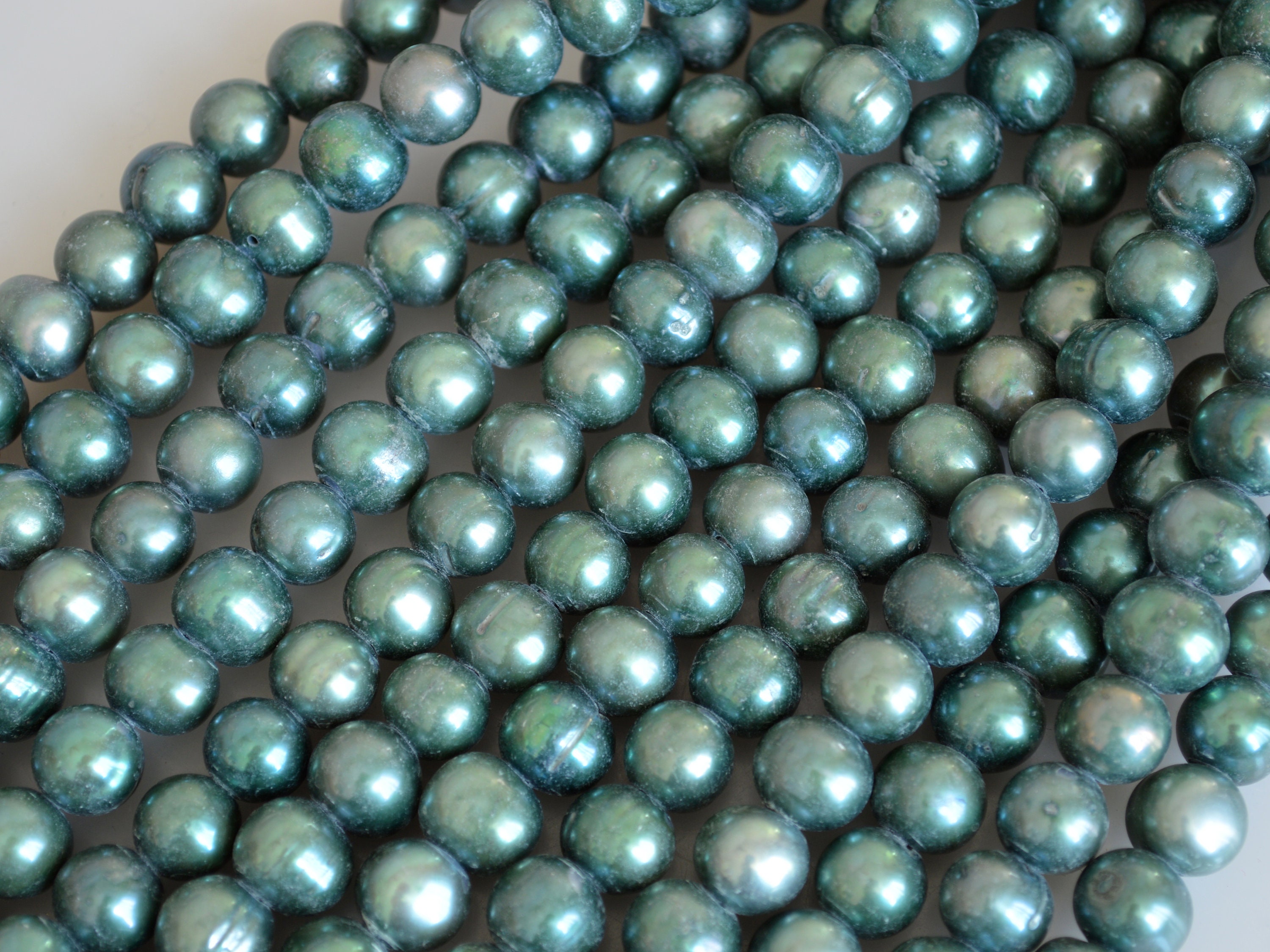 9-10mm Foro Grande Mezzo Filo Di Perle D'acqua Dolce Patate - Foto 9