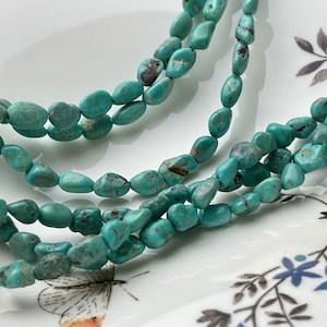 5x7 mm or 6x8-9 mm Brown Blue Green Turquoise Gemstone Nugget Beads Irregular Nugget Beads #4103