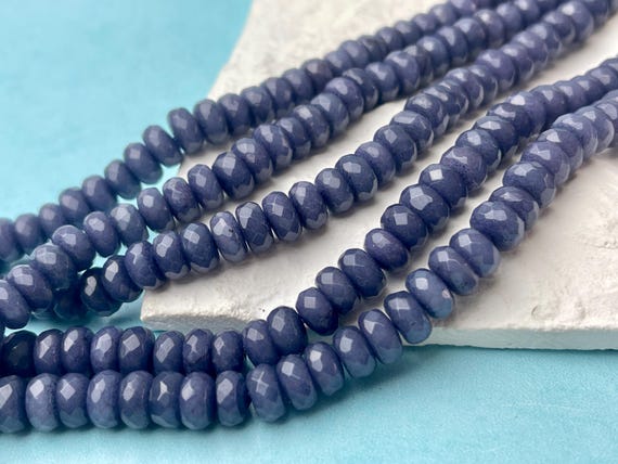 Pietra Preziosa Rondelle Sfaccettata Granato Rosso Naturale - Foto 8