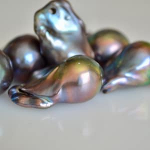 AAA 16-23x22-38 mm Jumbo Baroque Freshwater Pearl Peacock Pendant Irregular Baroque Pendant Drop Peacock Baroque Single Pearl Pendant #463