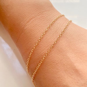 18 Inches 14K Genuine Gold Chain With Spring Clasp, Solid 14K Gold Chain Necklace, Fillgree 040 Chain  #1020