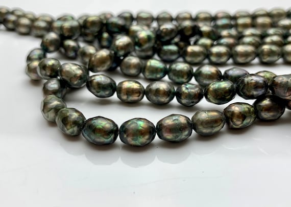 Green Freshwater Pearl Beads for Bracelets and Necklaces 