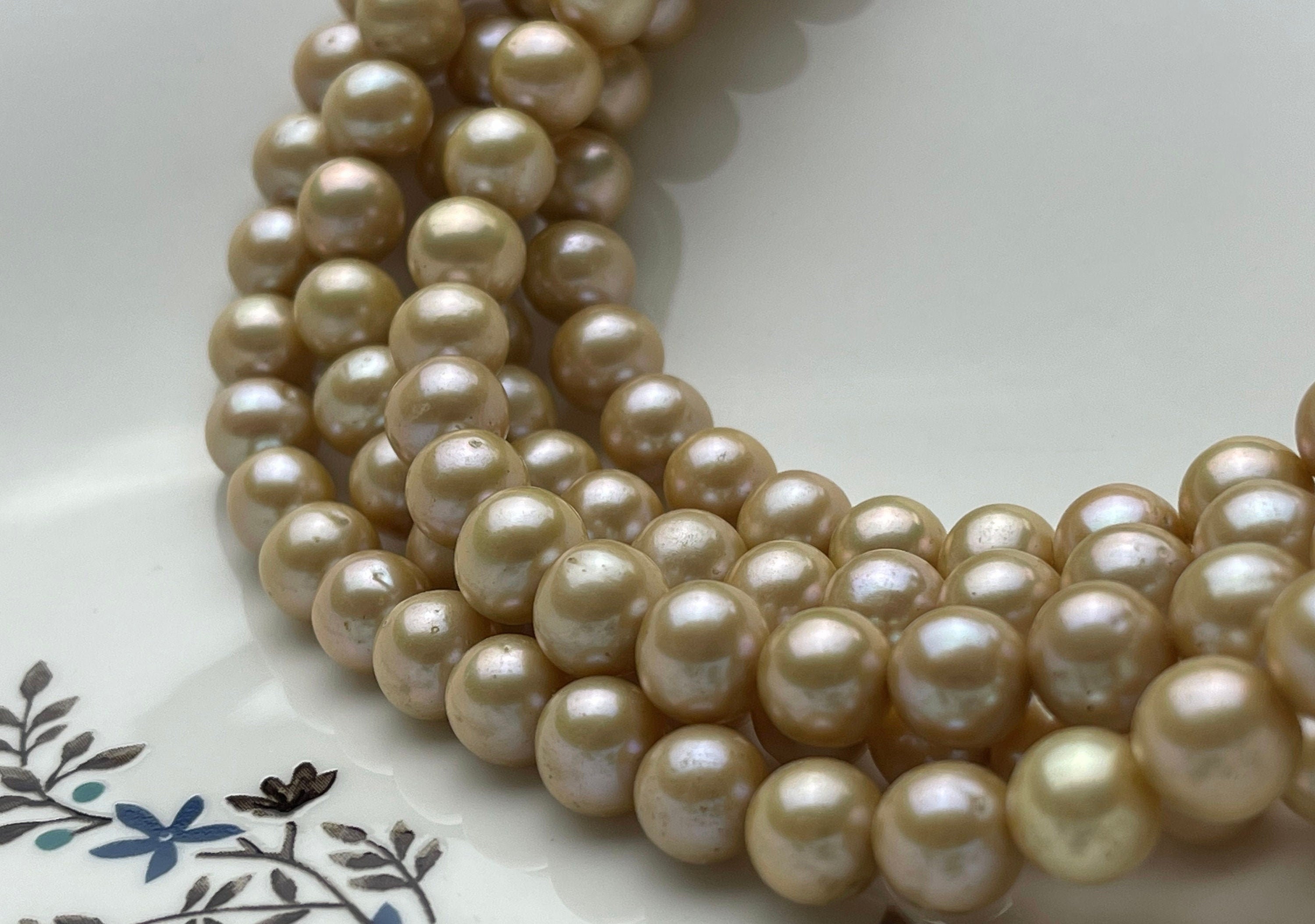 Cuentas de perlas cultivadas de agua dulce, 100 unidades de 0.39 a 0.394  pulgadas para hacer joyas, cuentas ovaladas naturales de perlas sueltas de