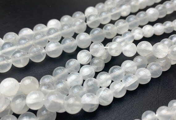 Selenite beads deals 8mm