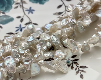 22 mm SQUARE reborn Keshi nucléés Freshwater Pearl Pendentif Boucle d'oreille Set Fleur 22 mm SQUARE reborn Keshi nucléés Freshwater Pearl Pendentif Boucle d'oreille Set Fleur