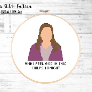 The Office Cross Stitch Pattern Pam Beasley Chili&#39;s