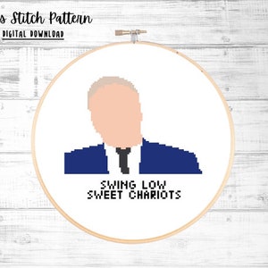 The Office Cross Stitch Pattern Creed Bratton Swing Low Sweet Chariots