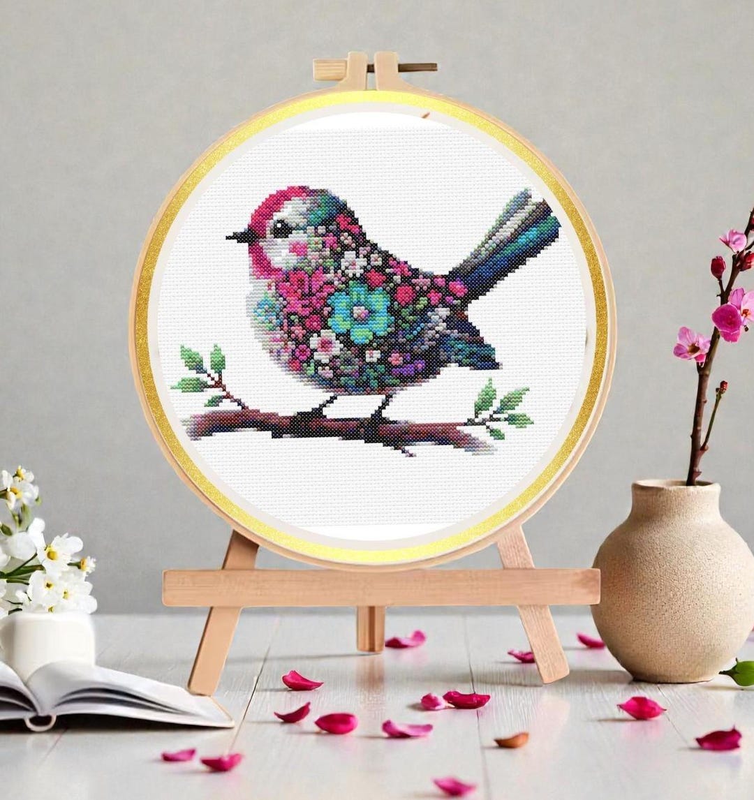Bird Floral Cross Stitch Pattern – PDF Instant Download - Etsy