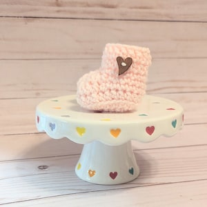 Handmade Crochet Baby Booties: Pink Newborn Slippers