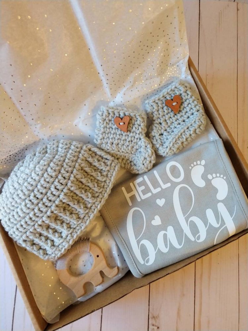 New Baby Gift Box Baby Shower Gift Set Unique Baby Etsy