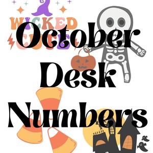 October Desk Numbers