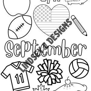 September Coloring Page