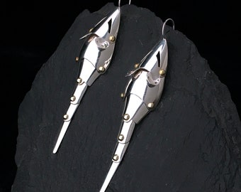 Signed Mouse Armor Earrings | Jeff de Boer