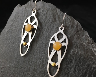 Elven Flow & Citrine | Drop Earrings