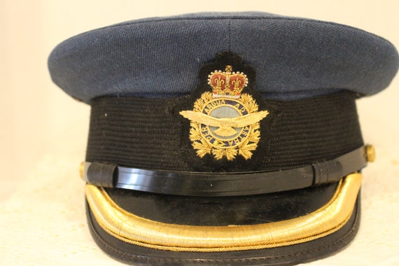 Vintage Canadian Military Wedge Cap Hat 