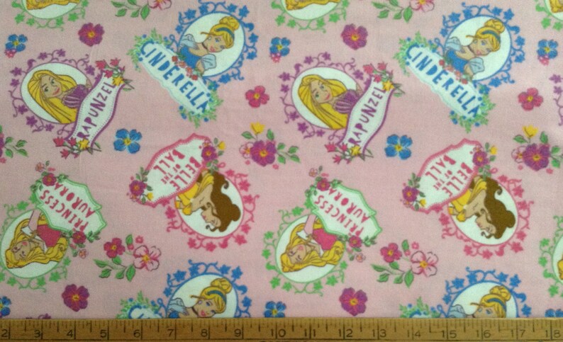 2 yards of FlannelLicensed Disney Princess cotton fabric