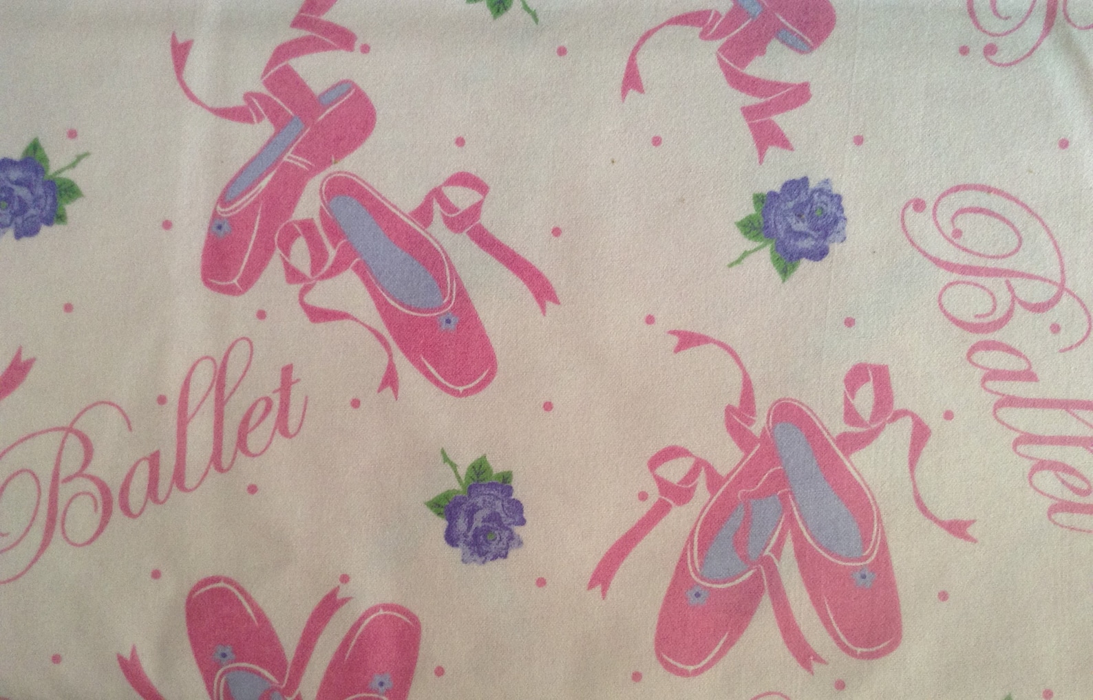 flannel ballet slipperes cotton fabric
