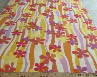 Cotton Canvas/Floral theme on multi-color background cotton fabric