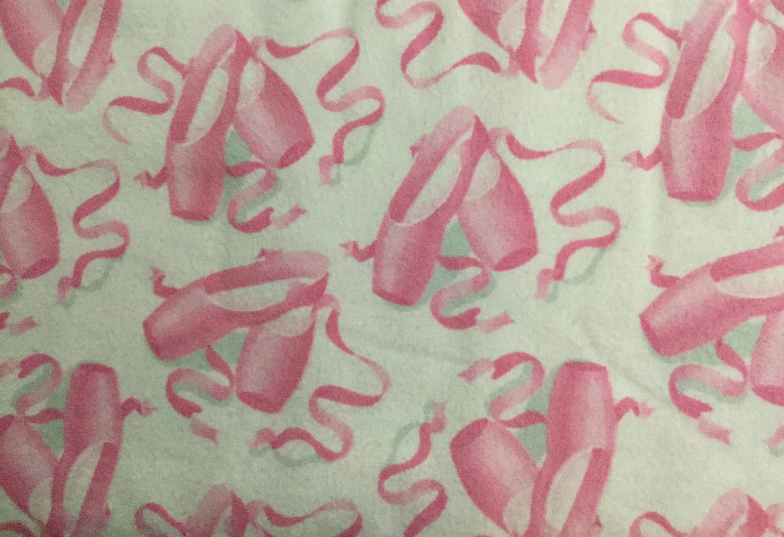 flannel ballet slippers cotton fabric by the yard