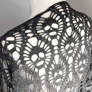 Skull Shawl - Crocheted Skull Shawl - skull lace shawl - Halloween Shawl - Lace skull wrap