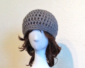 Chunky Crocheted Hat - chunky beanie - Alpaca hat - Alpaca beanie - winter hat