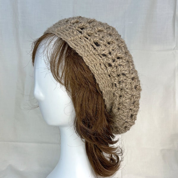 Chunky Crocheted Hat - gros béret slouchy - Chapeau d’alpaga - Béret slouchy d’alpaga - chapeau d’hiver