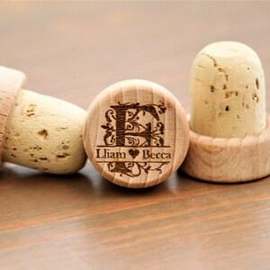 Monogram Wine Stoppers, Wedding Favors for Guests, Monogram Wedding Favors, Engraved Wine Stoppers, Personalized Wine Stoppers, Wine Cork