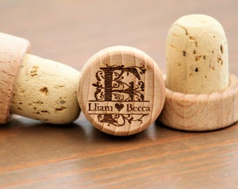 Monogram Wine Stopper Wedding Favors, Engraved Wine Stoppers, Personalized Wine Stoppers, Monogram Wine Stoppers, Wine Cork