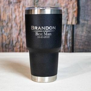 Personalized Stainless Tumbler, Custom Engraved Stainless Tumbler, Groomsman Gift, Best Man Gift