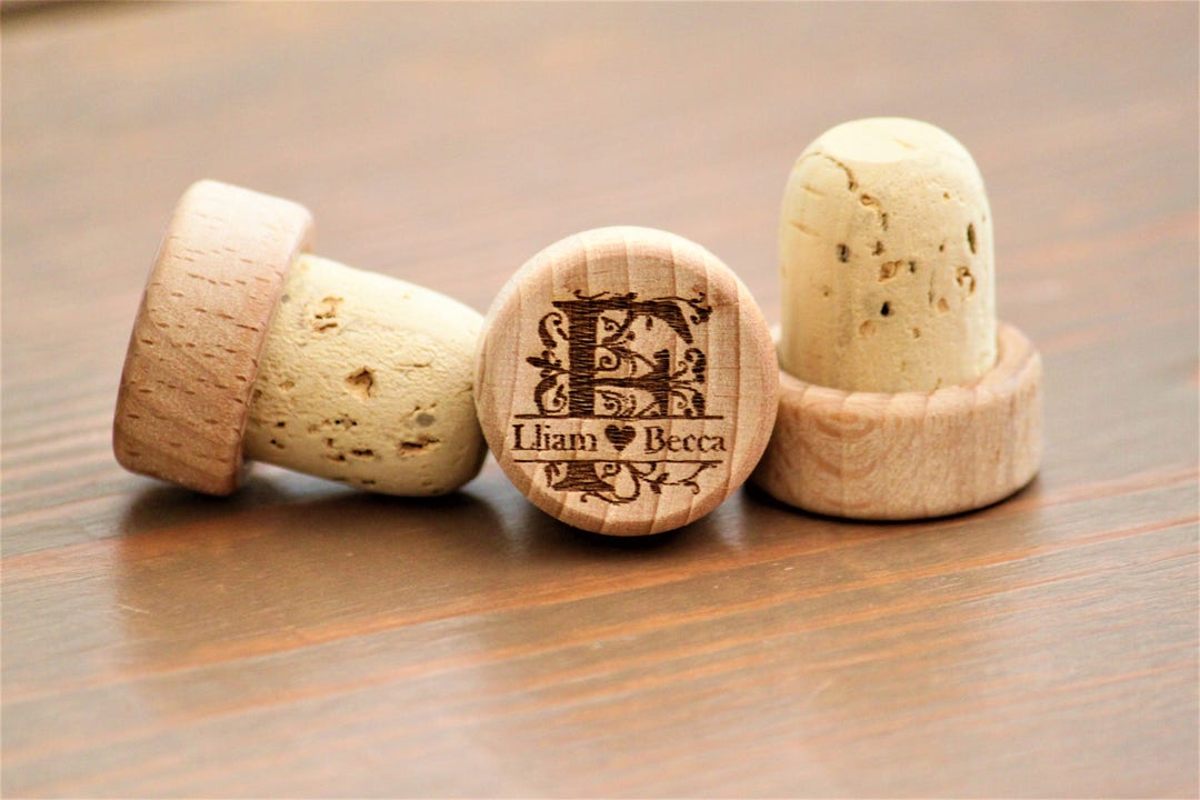 Monogram Wine Stopper Wedding Favors Engraved Wine Stoppers Etsy