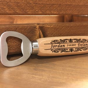 Wedding Favors for Guests, Rustic Wedding Favors, Bottle Opener Wedding Favors, Engraved Bottle Openers, Personalized Bottle Openers Bulk image 5