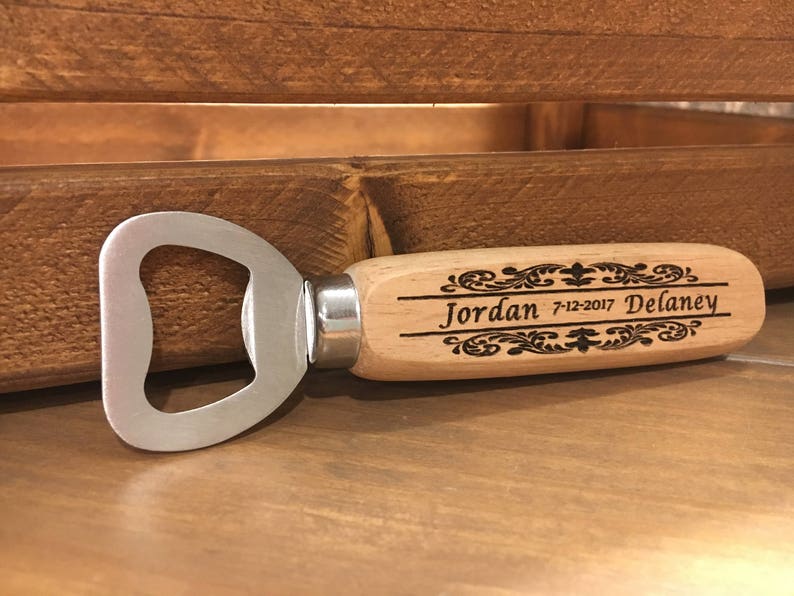 Wedding Favors for Guests, Rustic Wedding Favors, Bottle Opener Wedding Favors, Engraved Bottle Openers, Personalized Bottle Openers Bulk image 5