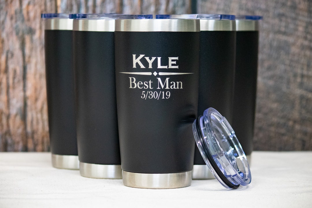9 Pack Custom Engraved Stainless Tumblers 20 Oz, Personalized Stainless