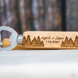 Rustic Wedding Favors, Trees Personalized Wedding Favors, Engraved Bottle Openers, Wedding Favor Bottle Openers, Wedding Favors for Guests