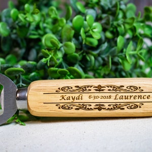 Wedding Favors for Guests, Rustic Wedding Favors, Bottle Opener Wedding Favors, Engraved Bottle Openers, Personalized Bottle Openers Bulk image 3