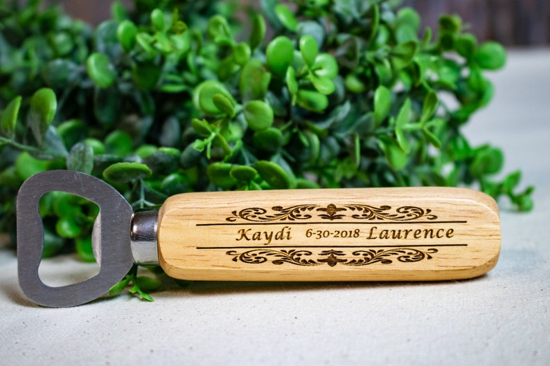 Wedding Favors for Guests, Rustic Wedding Favors, Bottle Opener Wedding Favors, Engraved Bottle Openers, Personalized Bottle Openers Bulk image 3