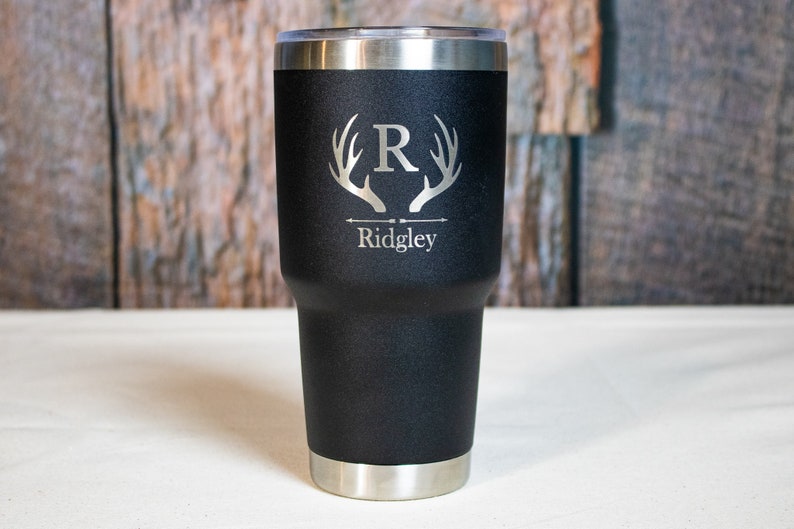Custom Engraved Stainless Tumbler, Personalized Stainless Tumbler, Groomsman Gift, Best Man Gift image 1