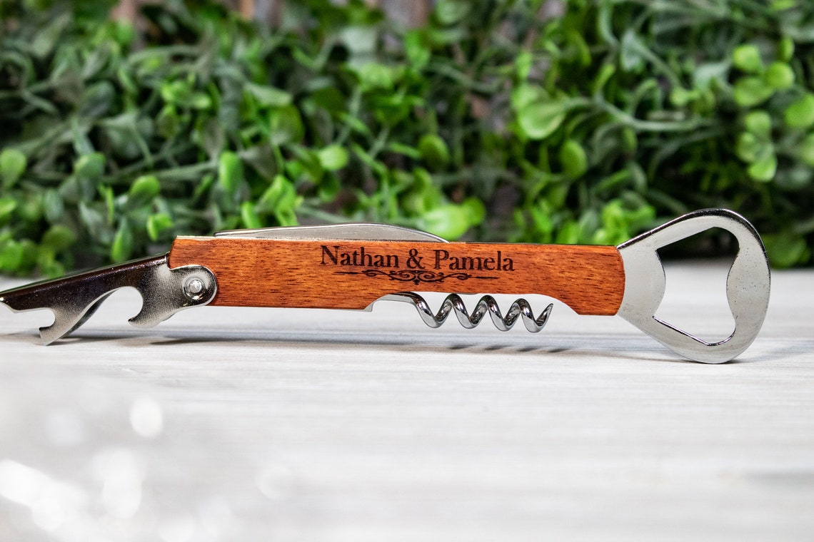 Engraved Corkscrew Wedding Favors Wine Opener Wedding Favors Etsy