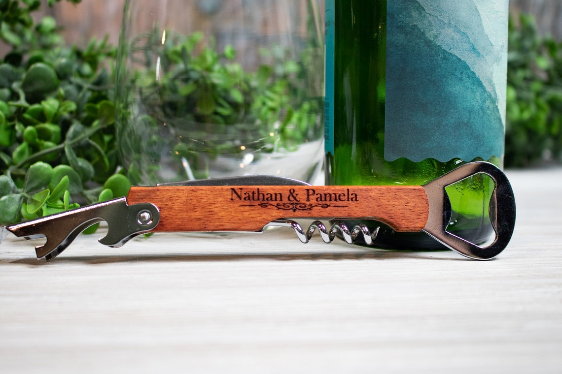 Engraved Corkscrew Wedding Favors Wine Opener Wedding Favors Etsy