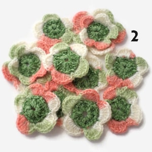 Woolen crochet flowers Mohair applique Clothes Hats Mittens Interior decor