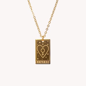 Collar de cartas de tarot EMPRESS ∙ Collar de brujas ∙ Joyas de brujas ∙ Collar feminista ∙ Joyas de tarot ∙ Regalo de cumpleaños para mujeres