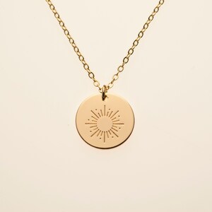 Sunburst Celestial Sun Star Charm Eclipse Solar Pendant Necklace