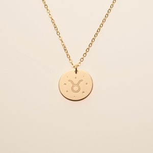 Astrologia zodiaku Niebiański znak zodiaku Wisiorek naszyjnik Gif Taurus Charm Konstelacja Dysk Biżuteria